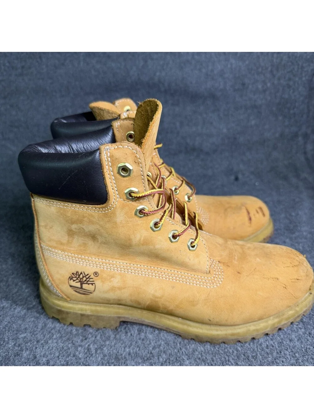 Timberland 6 Inch work Boots Mens Size 8 Beige Nubuck Leather Work 10361